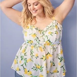 Torrid lemon tank babydoll 2x (18W/20W)